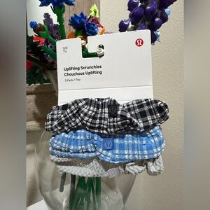 Lululemon Athletica Uplifting Scrunchies - Black, Blue, Gray